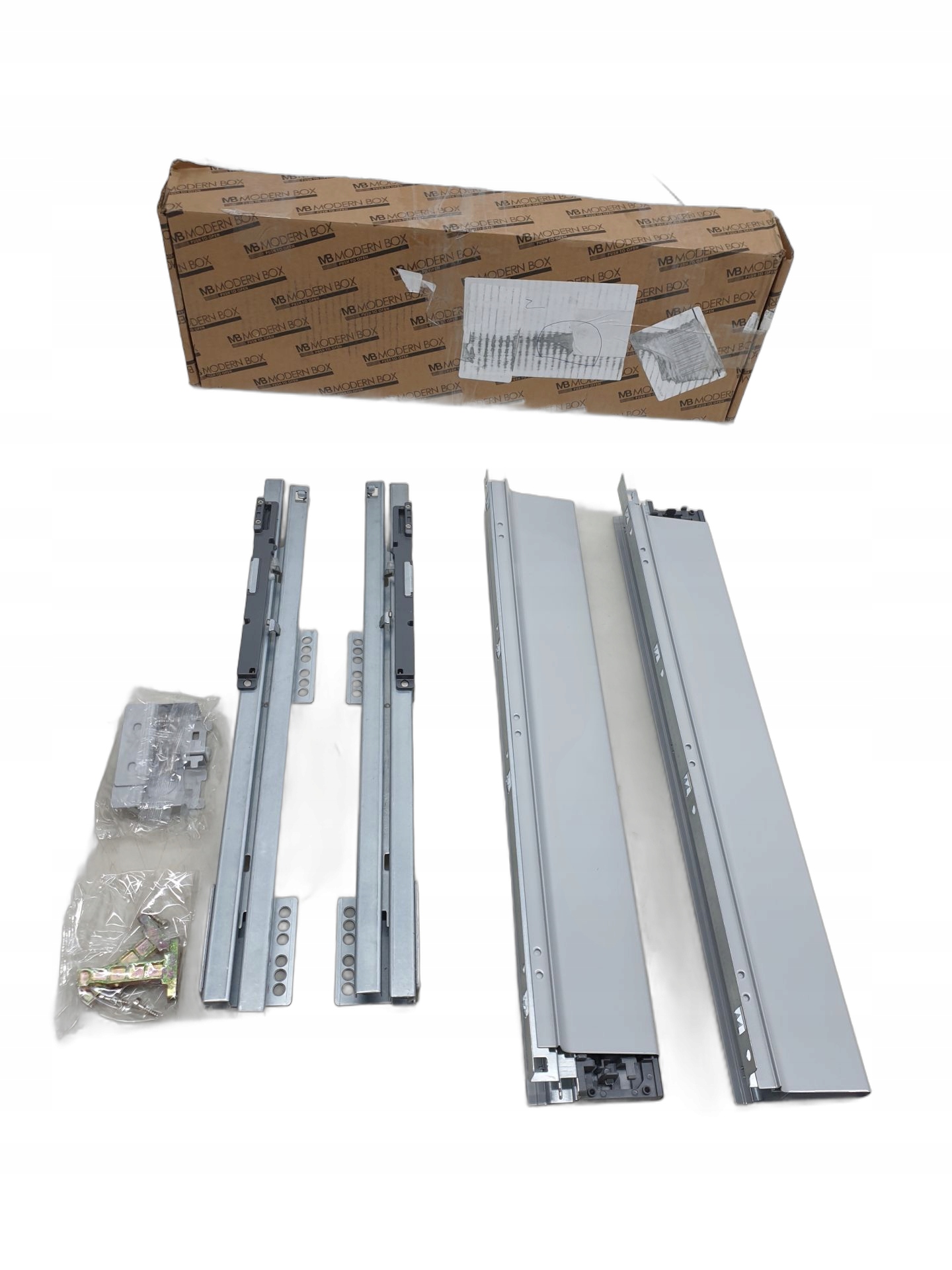 Szuflada MODERN BOX, H=83mm, L=500mm, push to open, szary, GTV