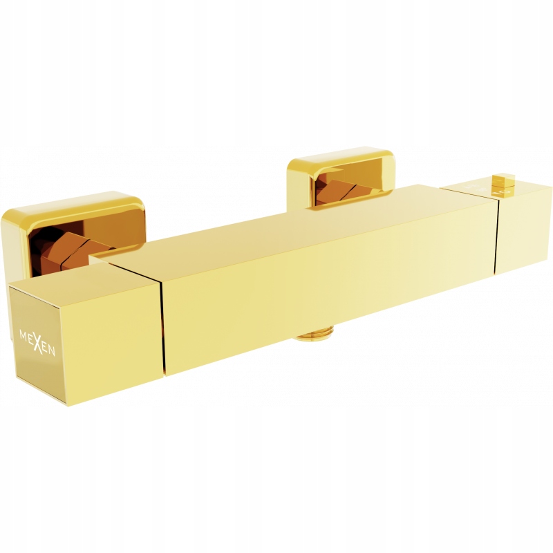 Mexen Cube termostatická sprchová baterie, Zlatá