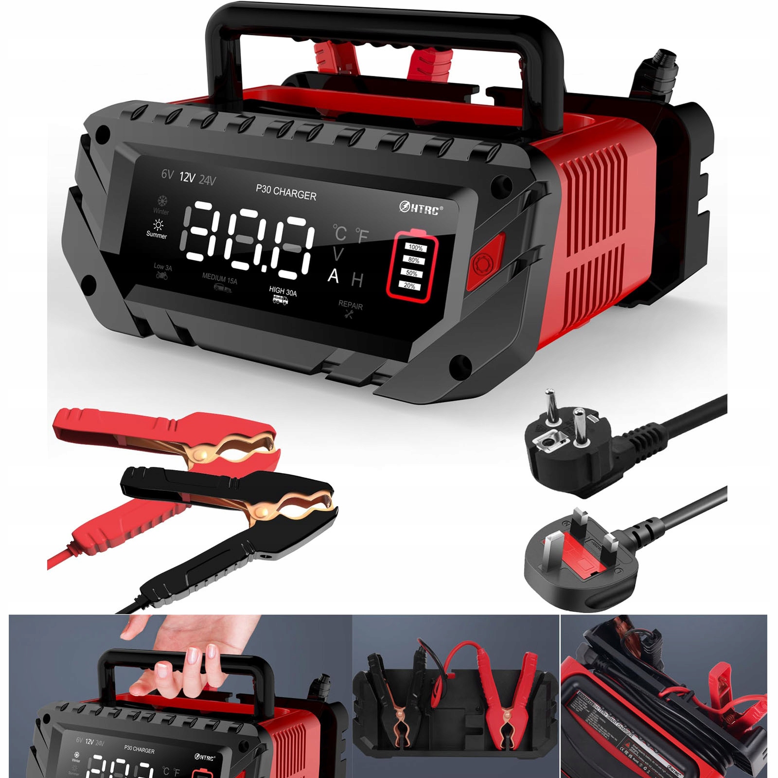 Nabíječka Pro Lithiové Akumulátory LIFEPO4 6V 12V 24V 30A