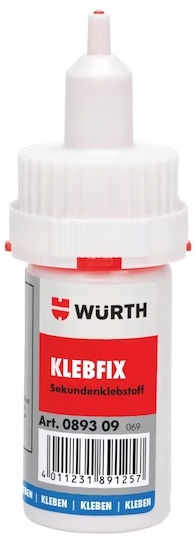 Wurth Klej Cyjanoakrylowy Superszybki Klebfix 20G Do Aluminium Miedź Stal