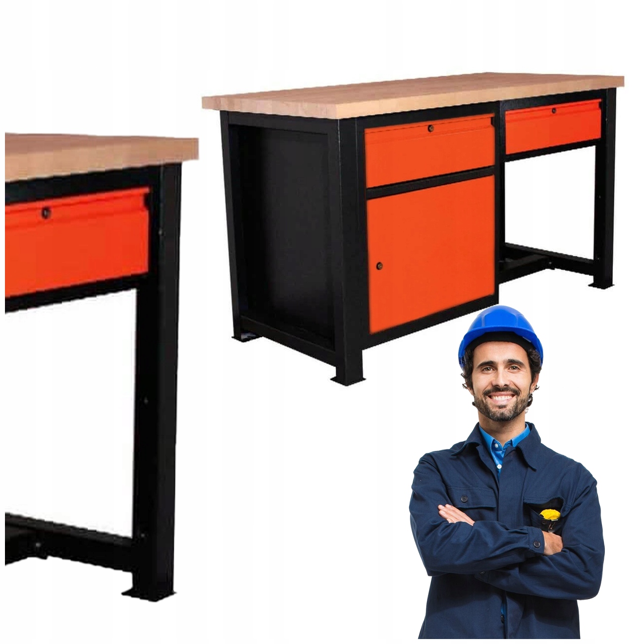 Průmyslový Pracovní Stůl Silný Kovový 145X68X83 CM P-1425