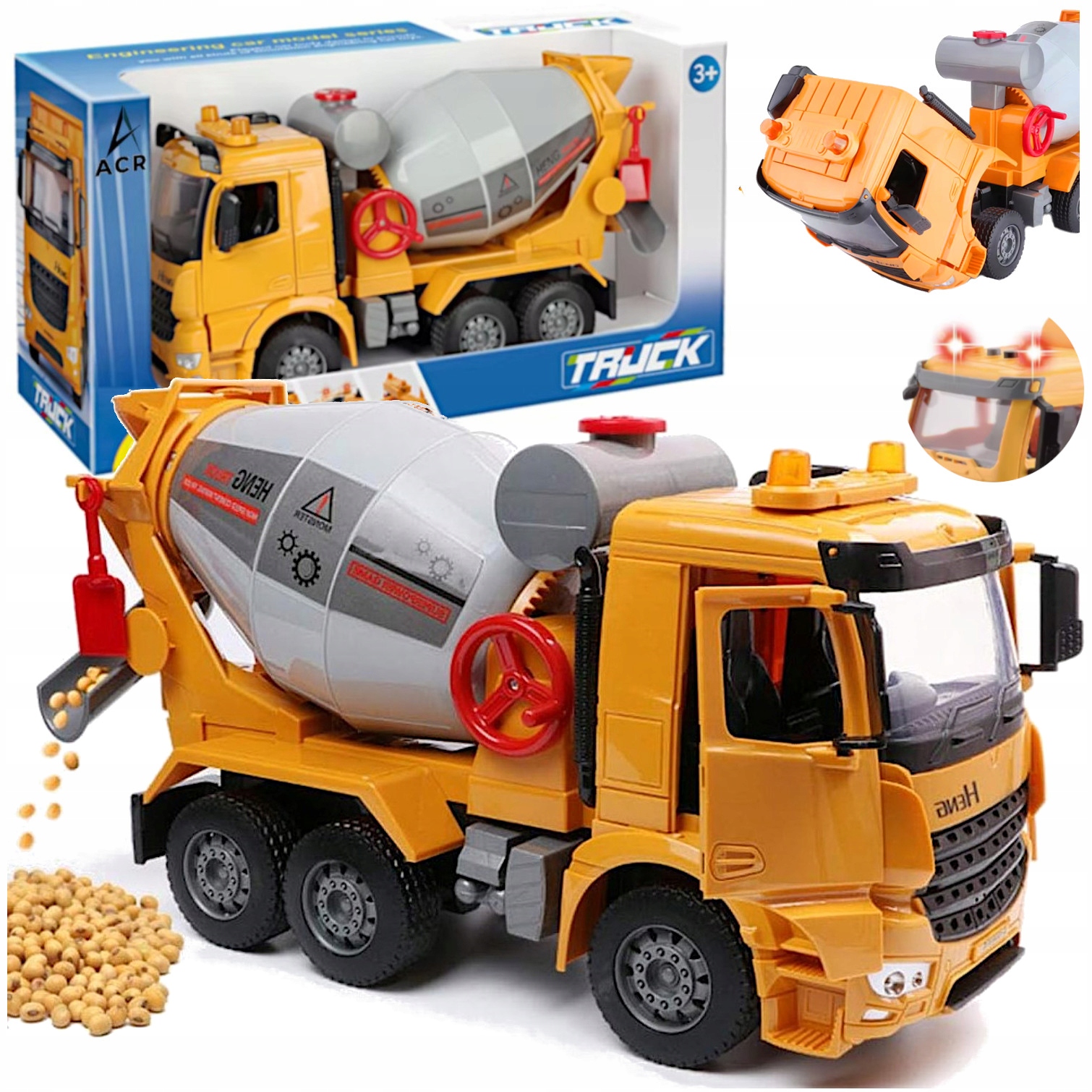 DUŻY SAMOCHÓD BETORNIARKA CIĘŻARÓWKA NAPĘD GRUSZKA AUTO BUDOWLANE PREZENT