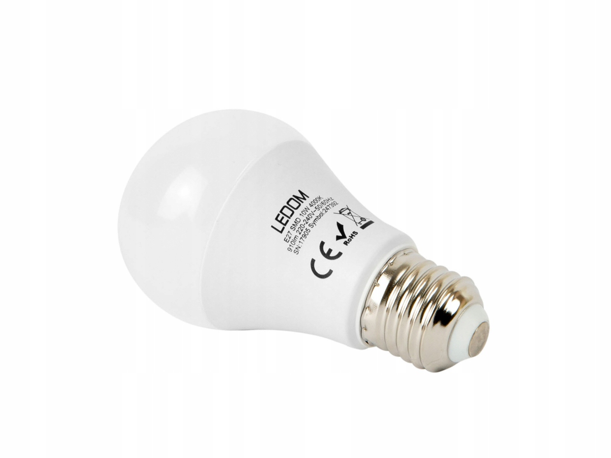 

Żarówka Led E27 10W 4000K 940lm 230V A60