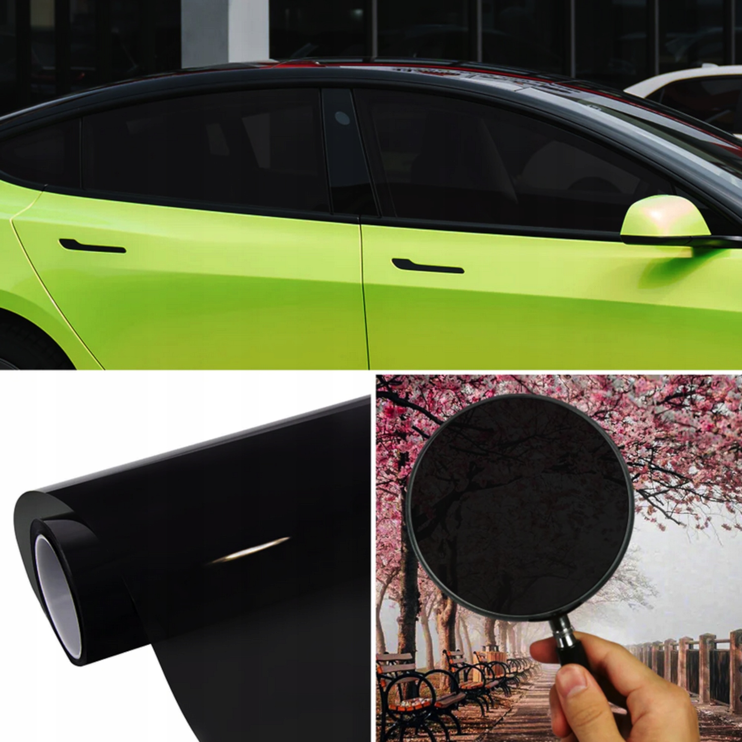 Folia Do przyciemniania Szyb Termokurczliwa Samochodowa Czarna 80% 50x3m Kod producenta FOLIA DO PRZYCIEMNIANIA SZYB 50x3M 80%