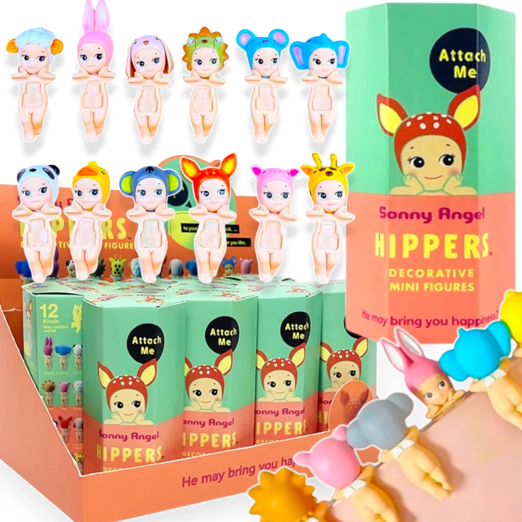 SONNY ANGEL HIPPERS MINI LALECZKA NA TELEFON OZDOBA ZWIERZĄTKA