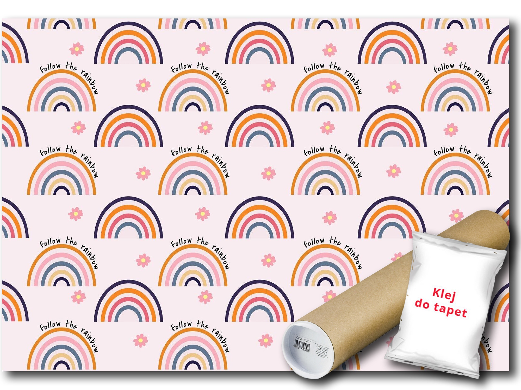 Fototapeta Flizelina Grafika Duha Květiny Vzor 250x175 lepidlo bonus