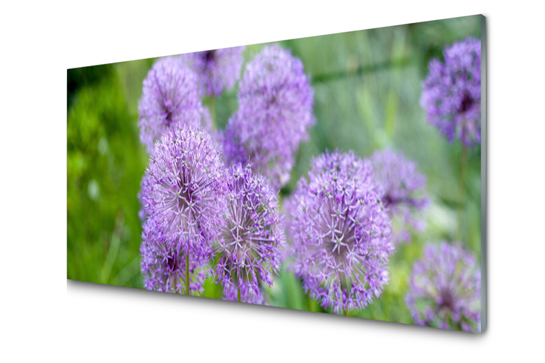 Sklenený panel Fialové kvety 120x60