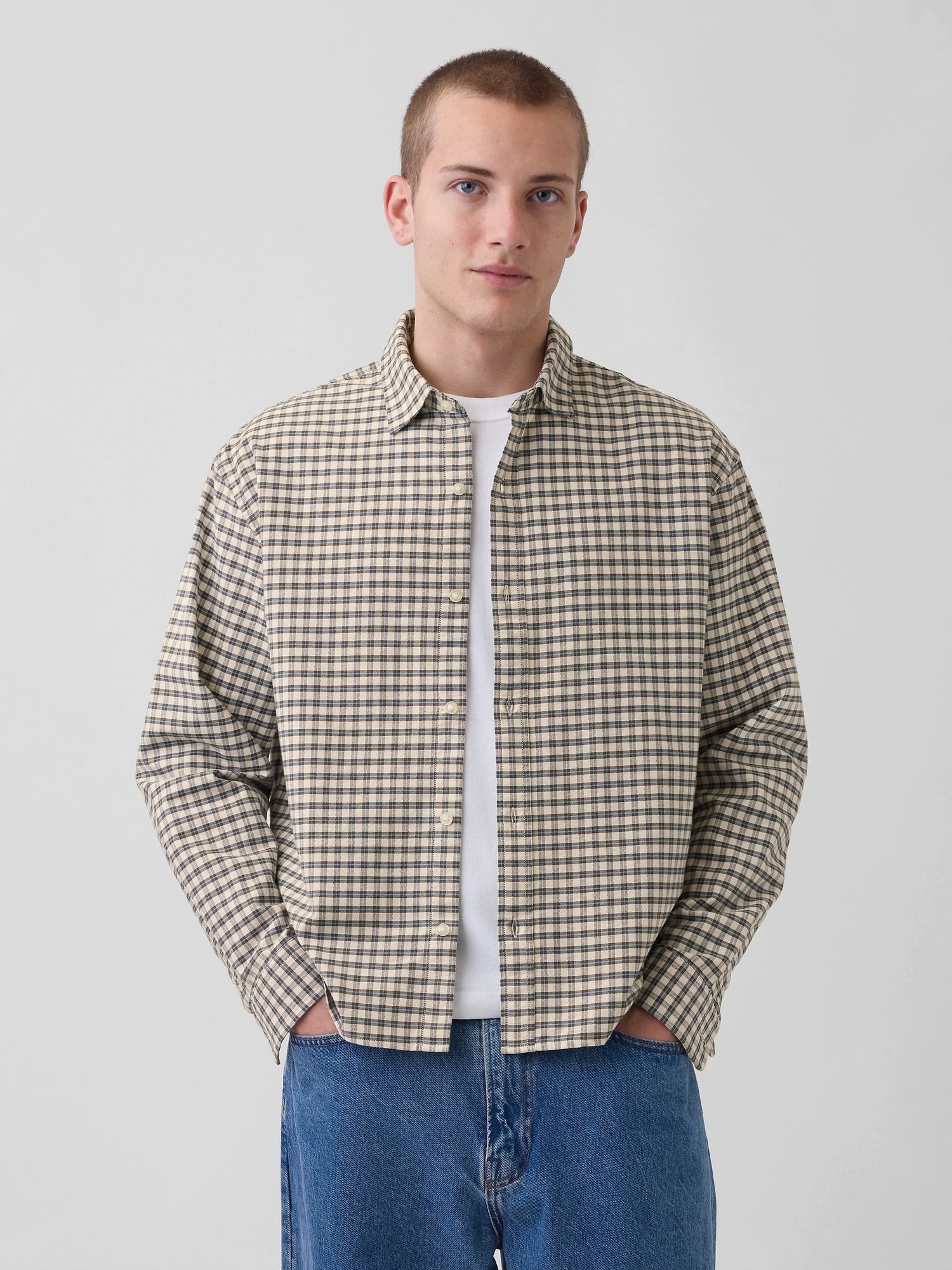 Gap Košile Relaxed Straight Oxford