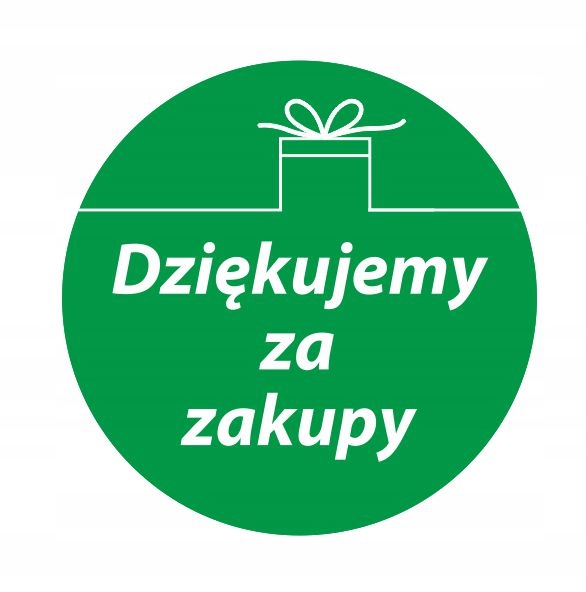 

Dziękujemy Za Zakupy naklejka etykietaOKRĄGŁA 1000