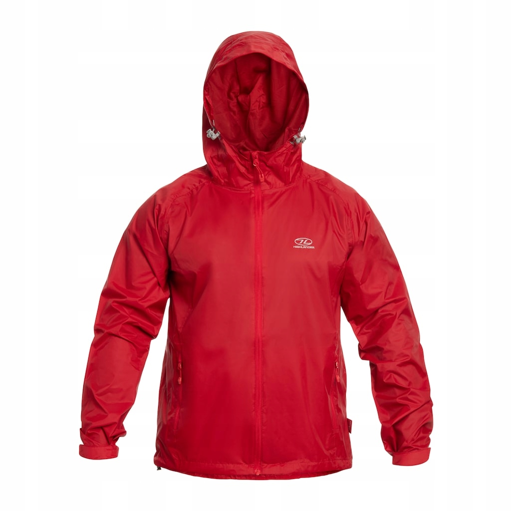 Bunda s kapucí Highlander Outdoor Stow & Go Pack Away V2 červená XL