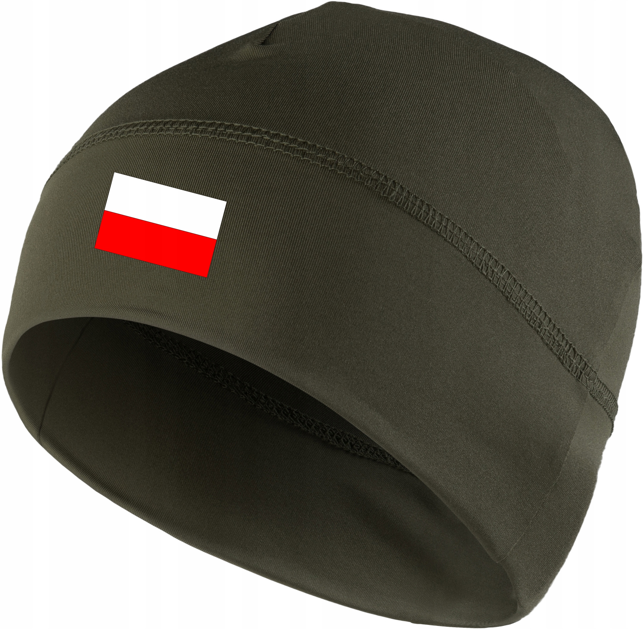 

Lekka Czapka Termoaktywna Olive +nadruk Flaga Pl