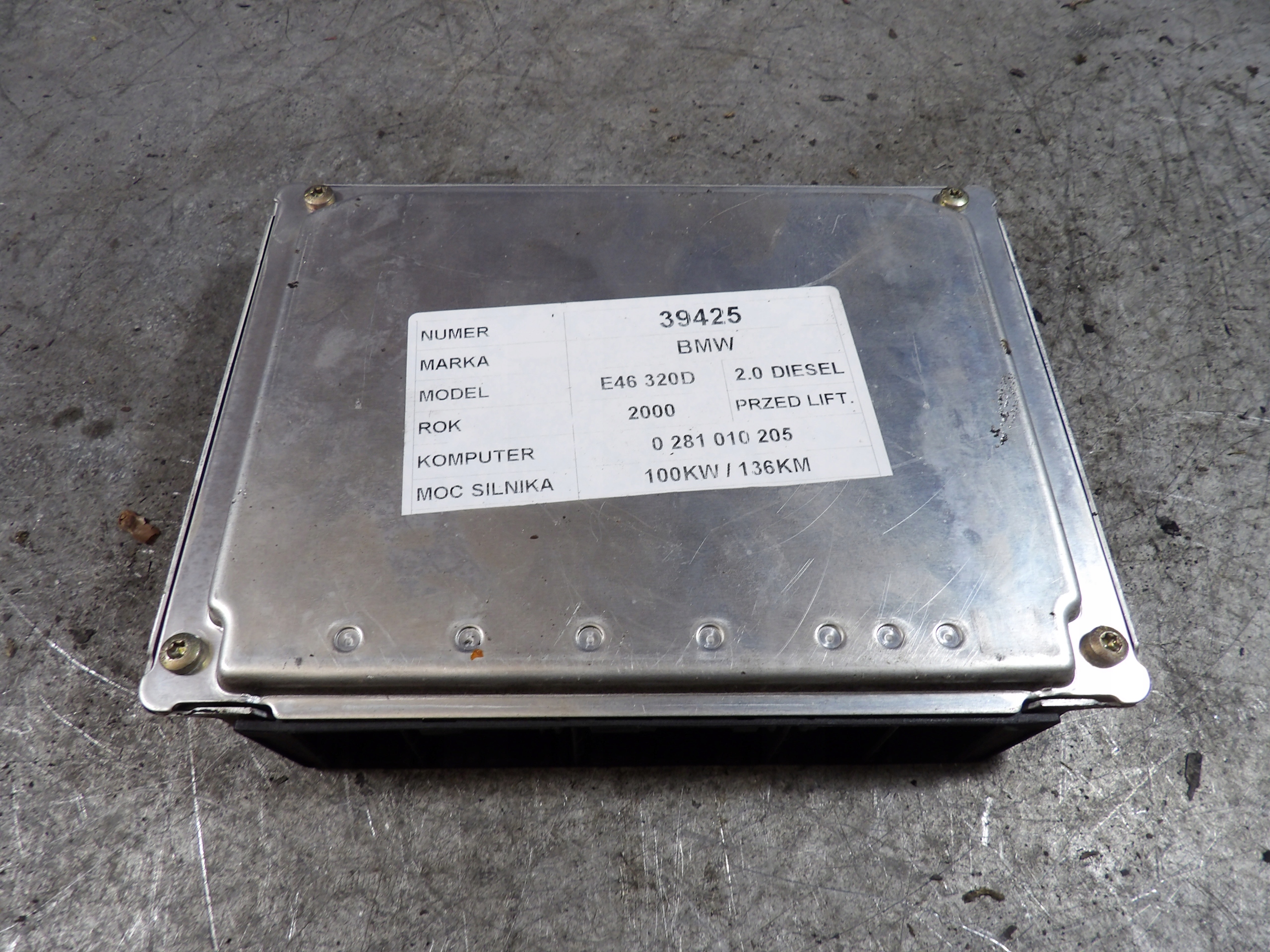 BMW E46 computer, control unit 0281010205, 7786887