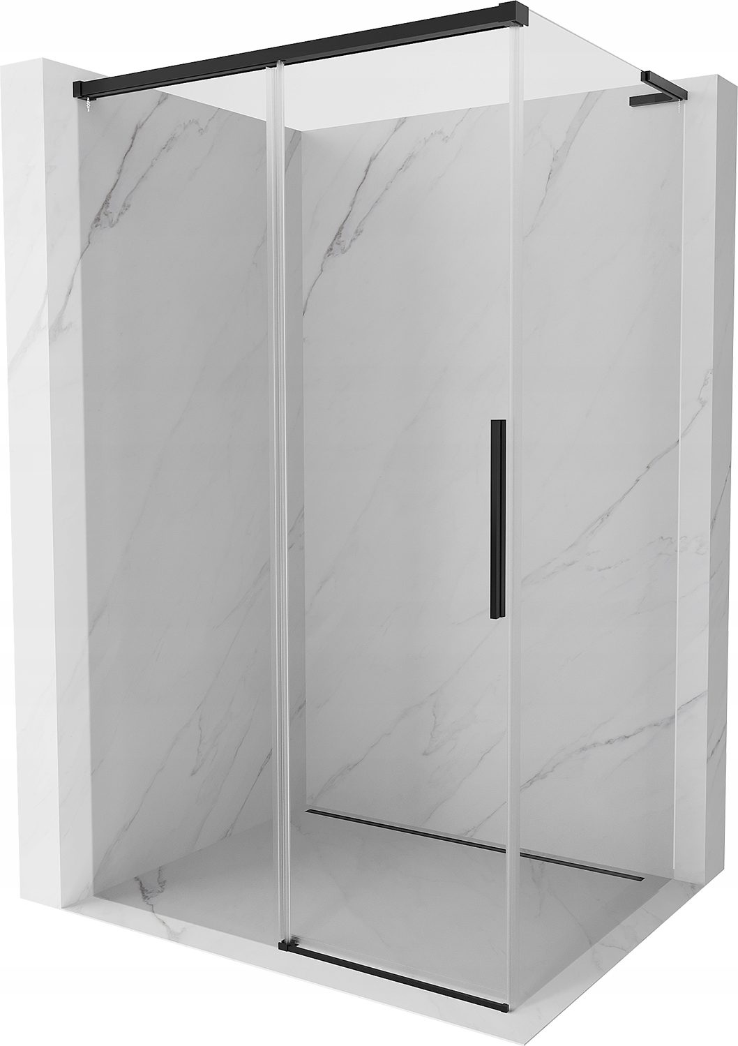 Mexen Rox L Kabina Prysznicowa Rozsuwana 105X85 CM Transparent Czarna