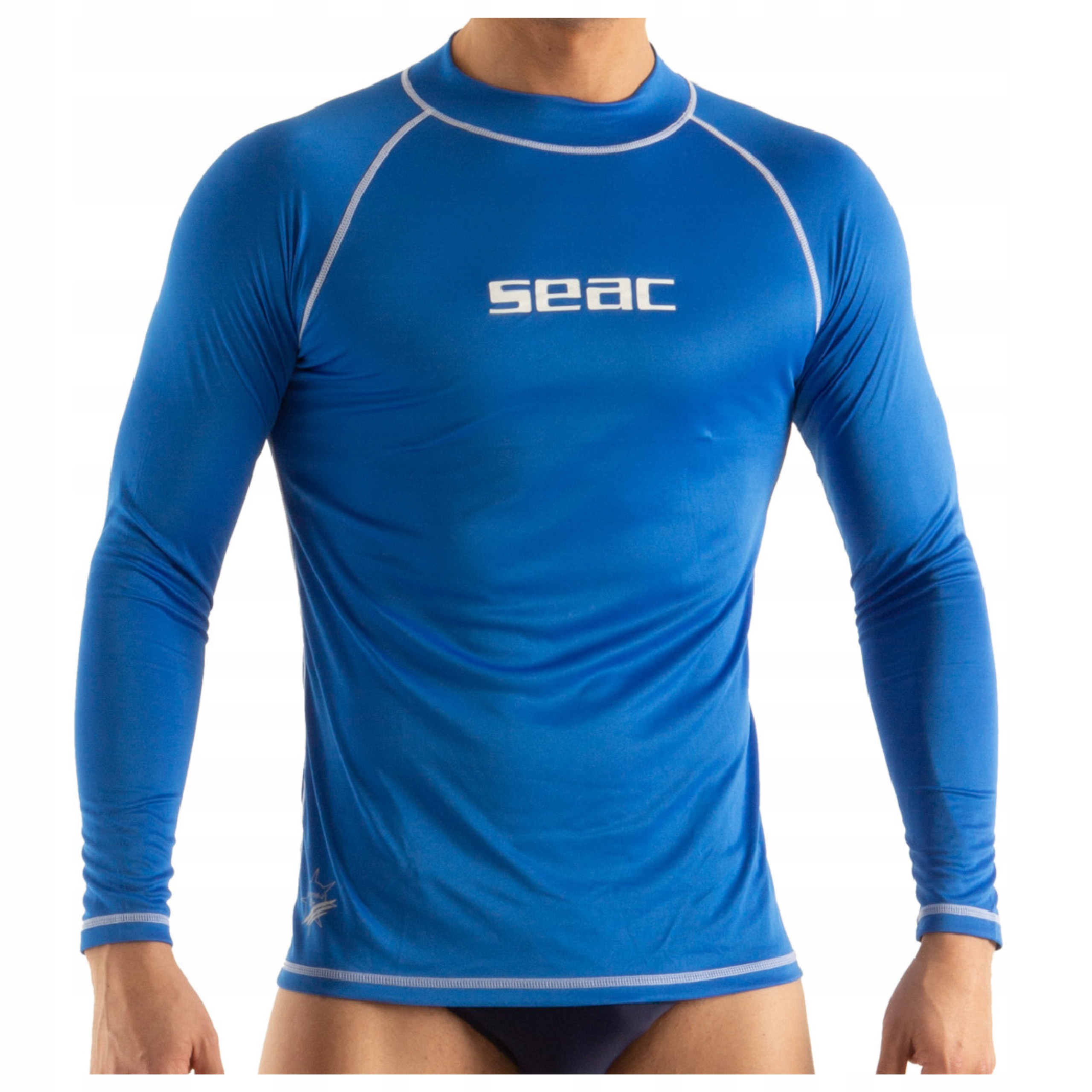 Koszulka Uv męska rashguard Seac T-sun niebieska z długim rękawem XXL