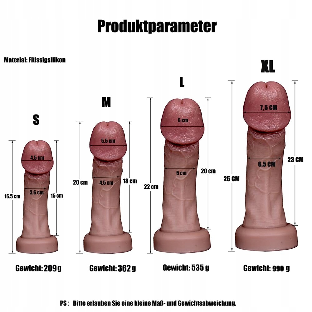 KUAECR Silikonowy Realistyczny Dildo z Przyssawką Dla Kobiet i Mężczyzn — miniatura 2