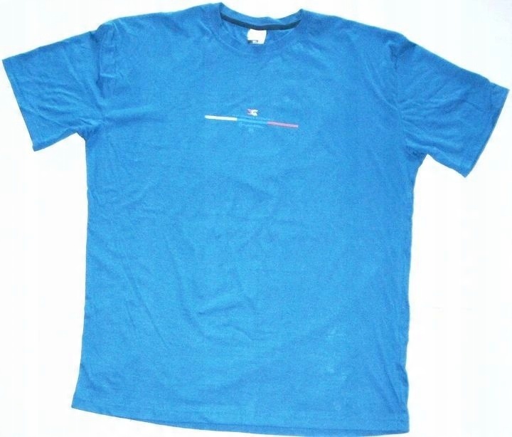 

T-shirt Męski Podkoszulek Niebieski Bawełna r.4XL