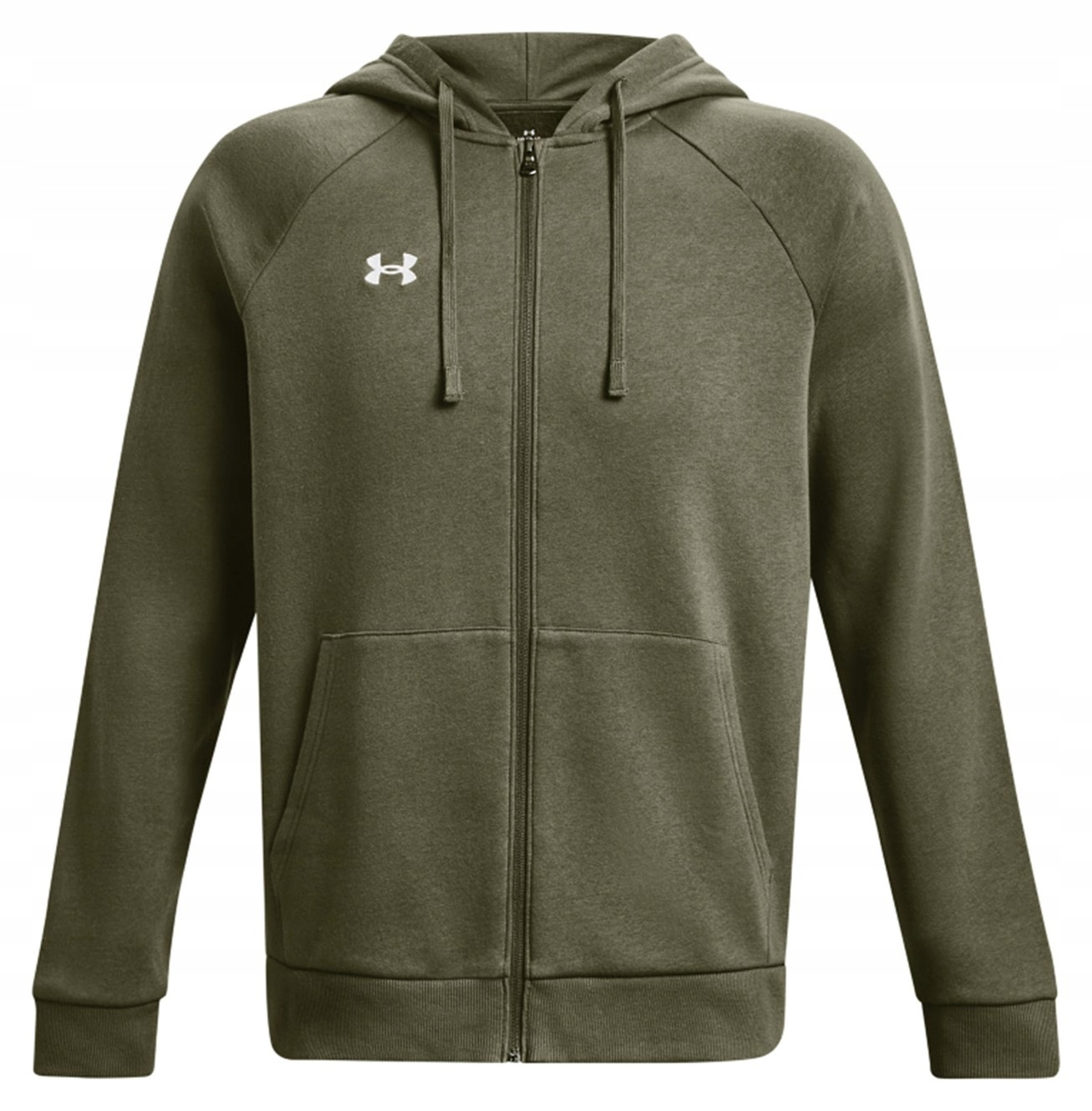 Mikina Under Armour Rival Fleece Fz Hoodie khaki 1379767 390 vel. M