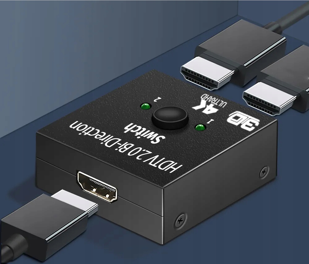 PRZEŁĄCZNIK ROZGAŁĘŹNIK HDMI AKTYWNY SWITCH 1x2 4Kx2K ULTRA FULL HD 4K Długość kabla 0 m