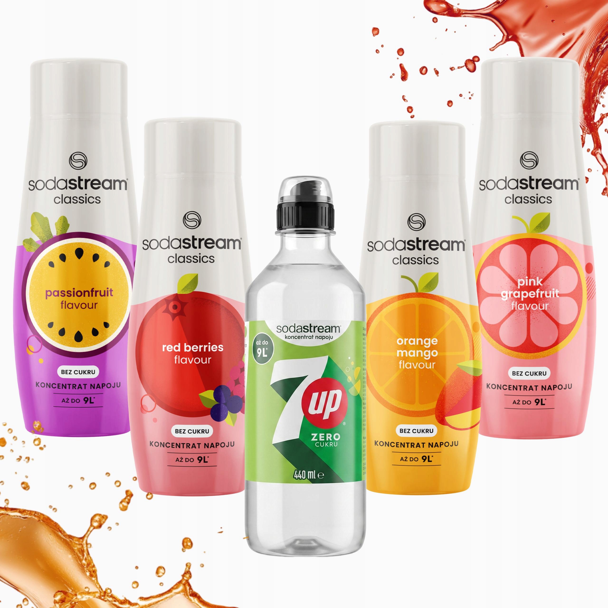 Sada sirupů SodaStream pro saturátor vody Terra 0kcal bez cukru 5 x 440 ml