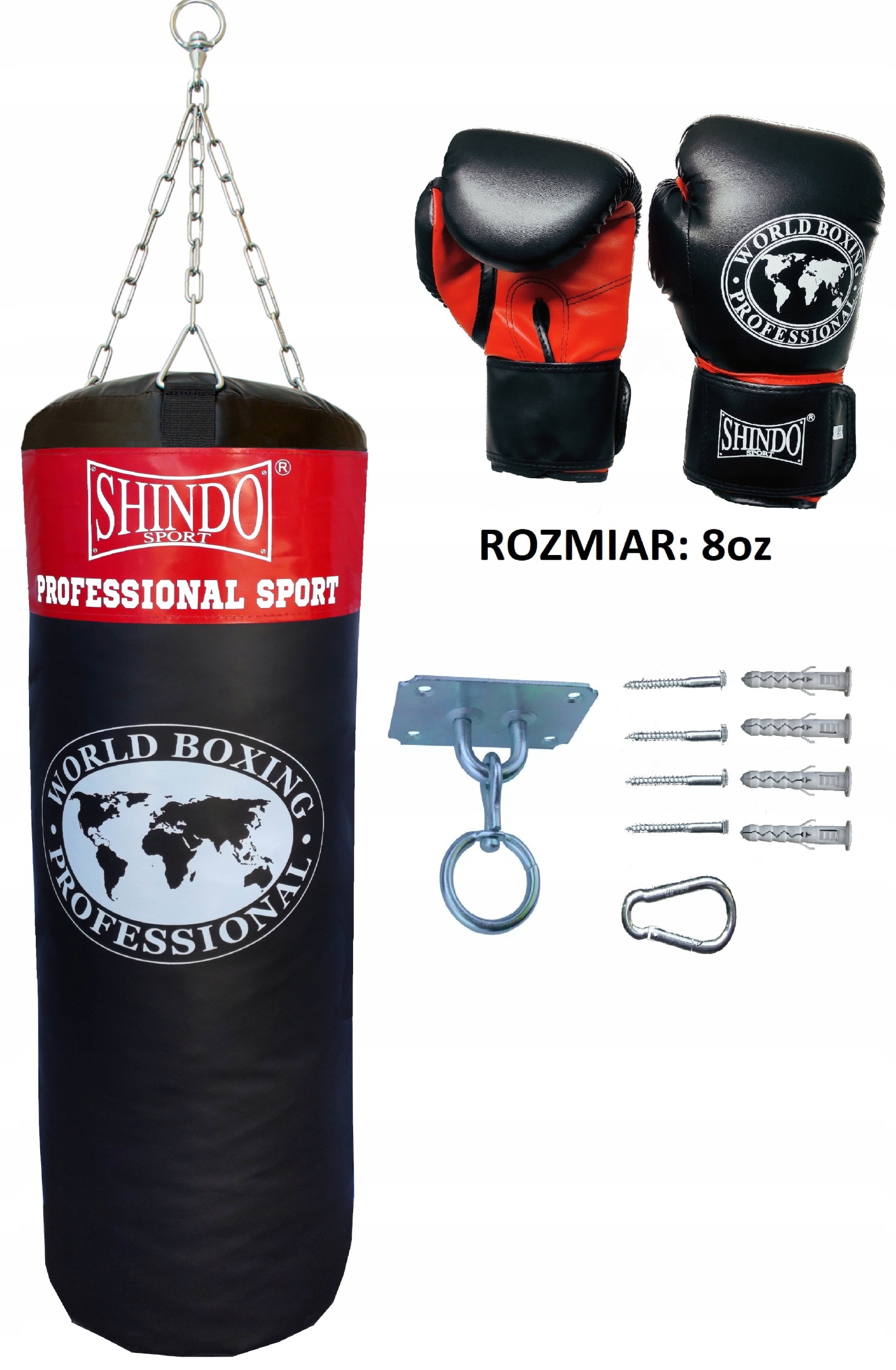 Tréninkový Boxovací Pytel Na Řetěz 90 CM, Sada Rukavice Upevnění