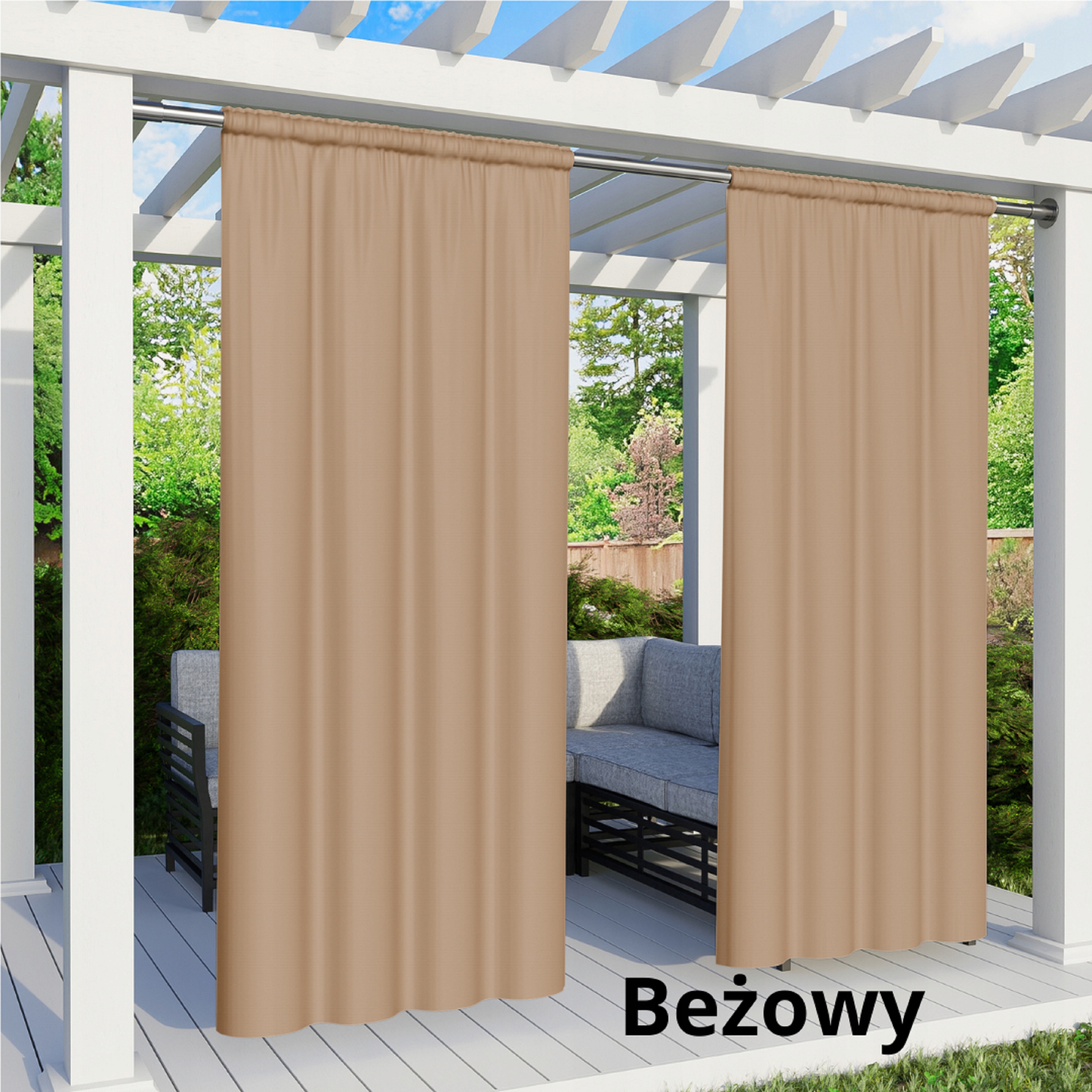 ZASŁONA ZACIEMNIAJĄCA OGRODOWA 155x260 ZASŁONY WODOODPORNE DUŻO KOLORÓW Typ inny