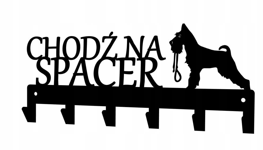 Wieszak na smycz dla psa klucze ŚCIENNY DO PRZEDPOKOJU METALOWY CZARNY LOFT Kod producenta Palmy