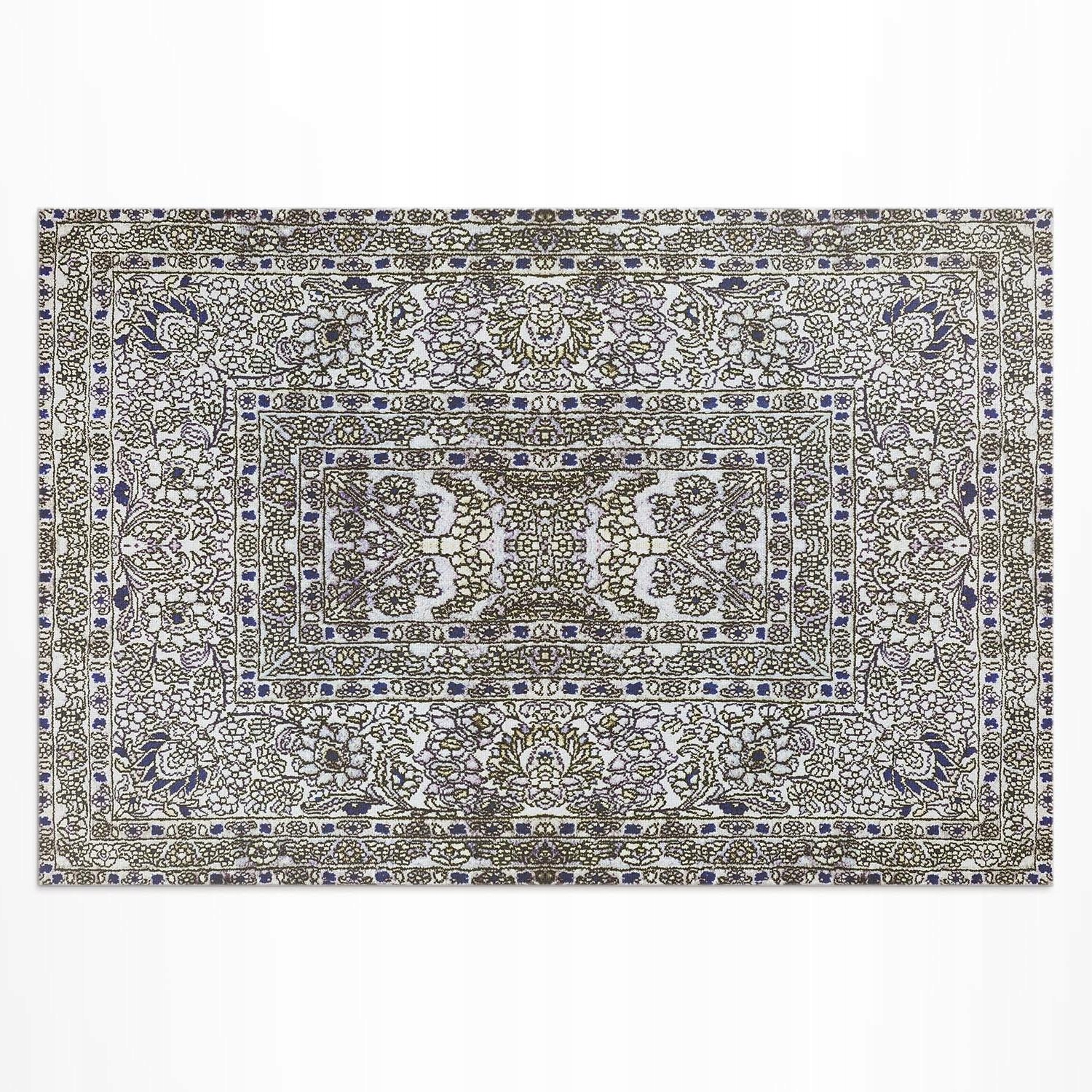 Dekorativní vnější Koberec Vinylový Grafický Lineární Vintage Šedý 60x90 cm