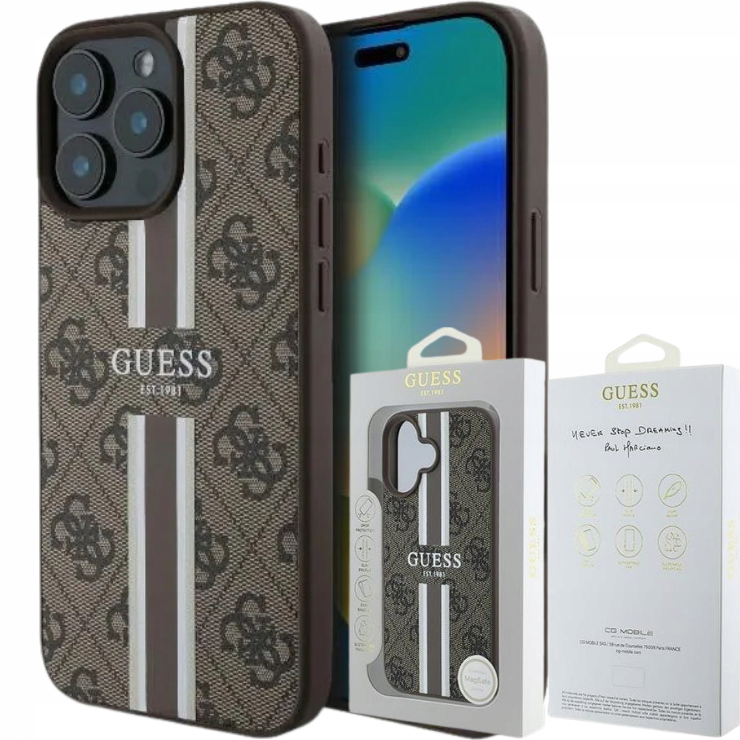 Oryginalne Etui Plecki Nakładka Case Silicon do Apple iPhone 16 Pro brązowy