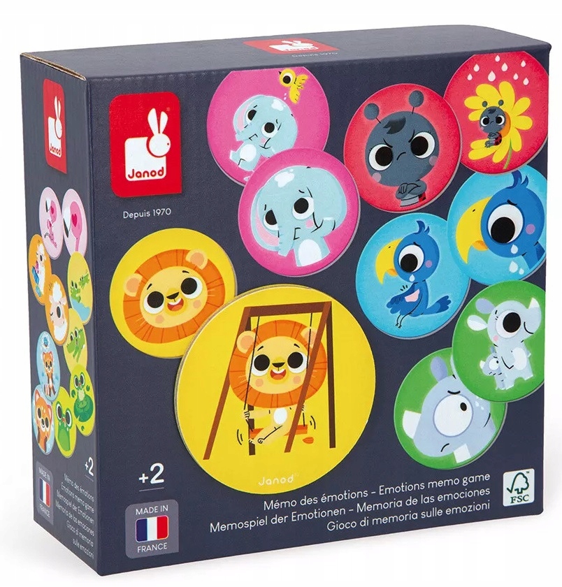 Janod Gra memory Emocje 24 elementy 2+