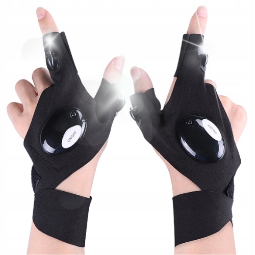 RĘKAWICZKI LED ŚWIECĄCE RĘKAWICE LED GLOVE LAMP 2 SZTUKI UNIWERSALNE