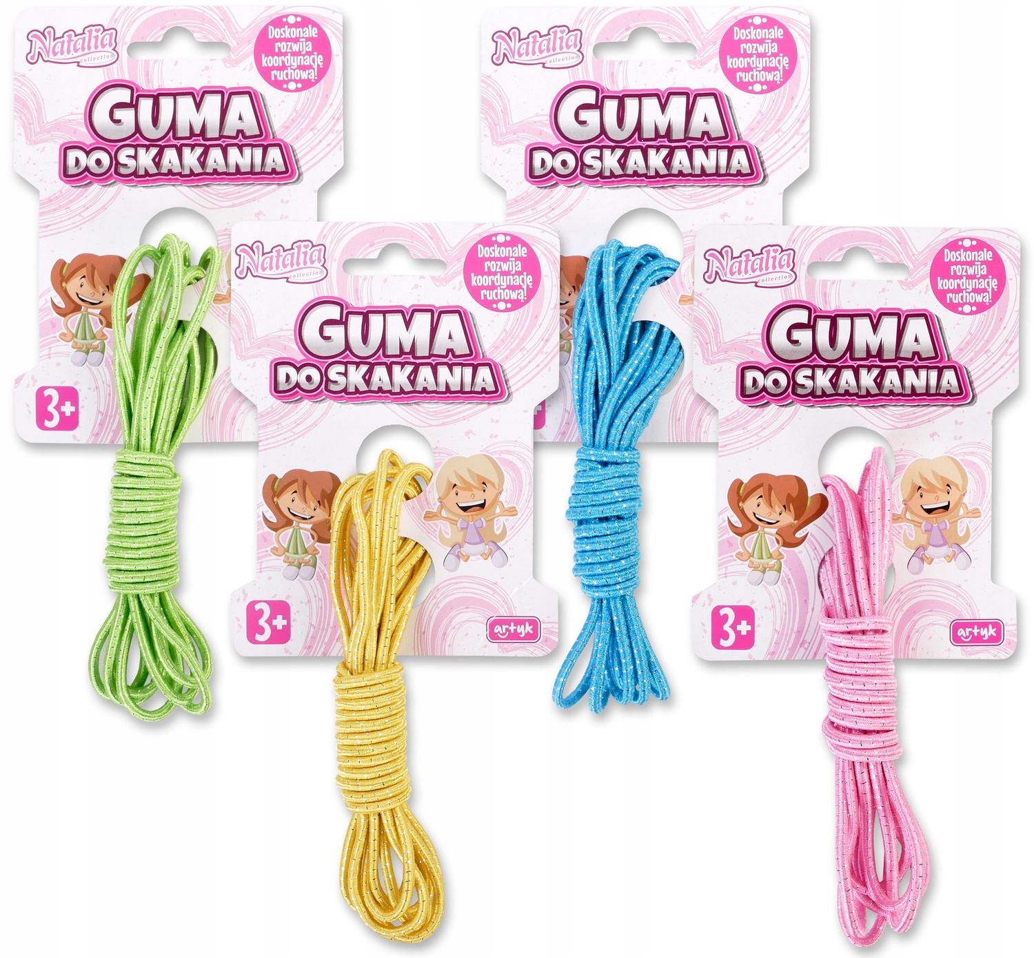 GUMA DO SKAKANIA NATALIA PASTELOWA 3m WYBÓR KOLORU Marka Artyk