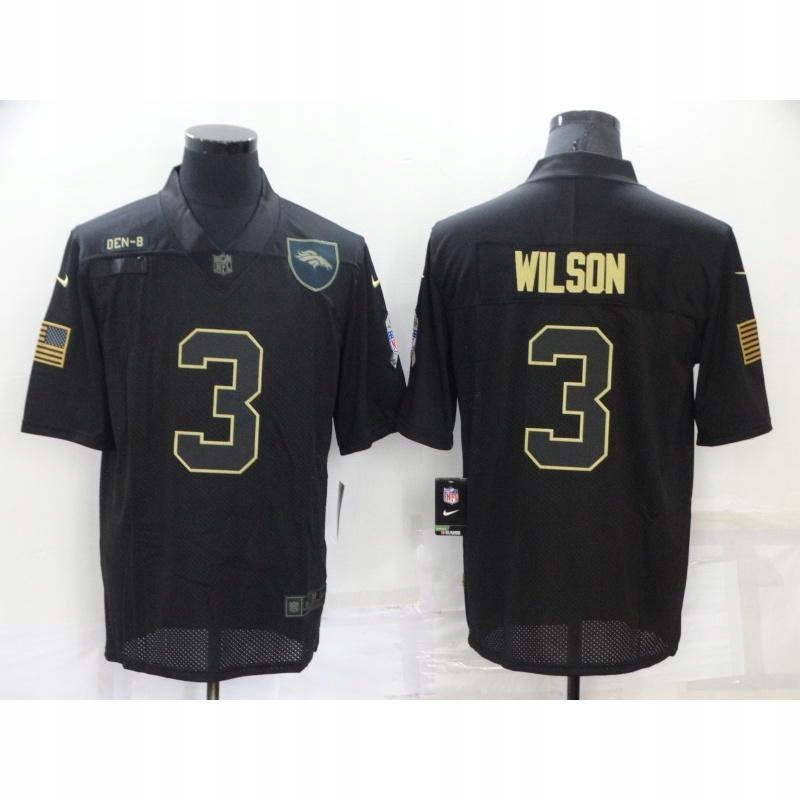 Męska koszulka Camisa 2023NFL Denver Broncos 3 koszulki Russell Wilson