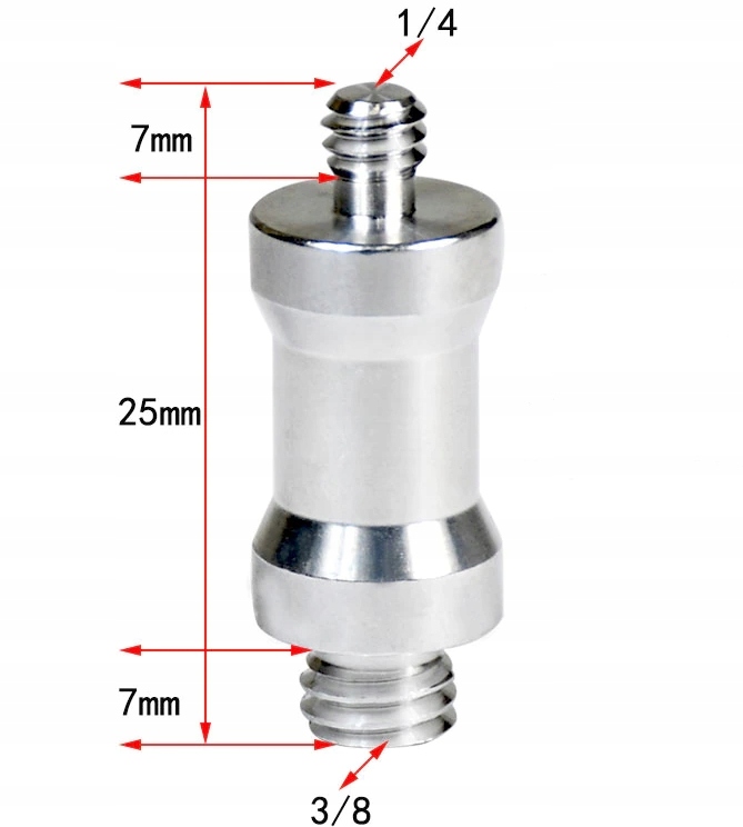 

Adapter gwintowy 1/4'' 3/8'' statyw trzpień foto