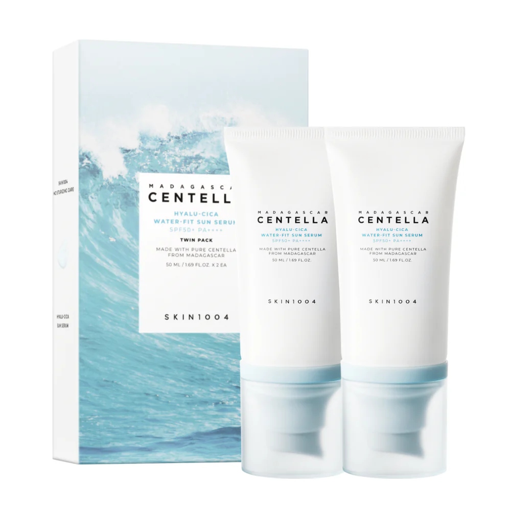 SKIN1004 Centella Hyalu-Cica Water-Fit Sun Serum SPF50+ – dvojbalení 2x50 ml.