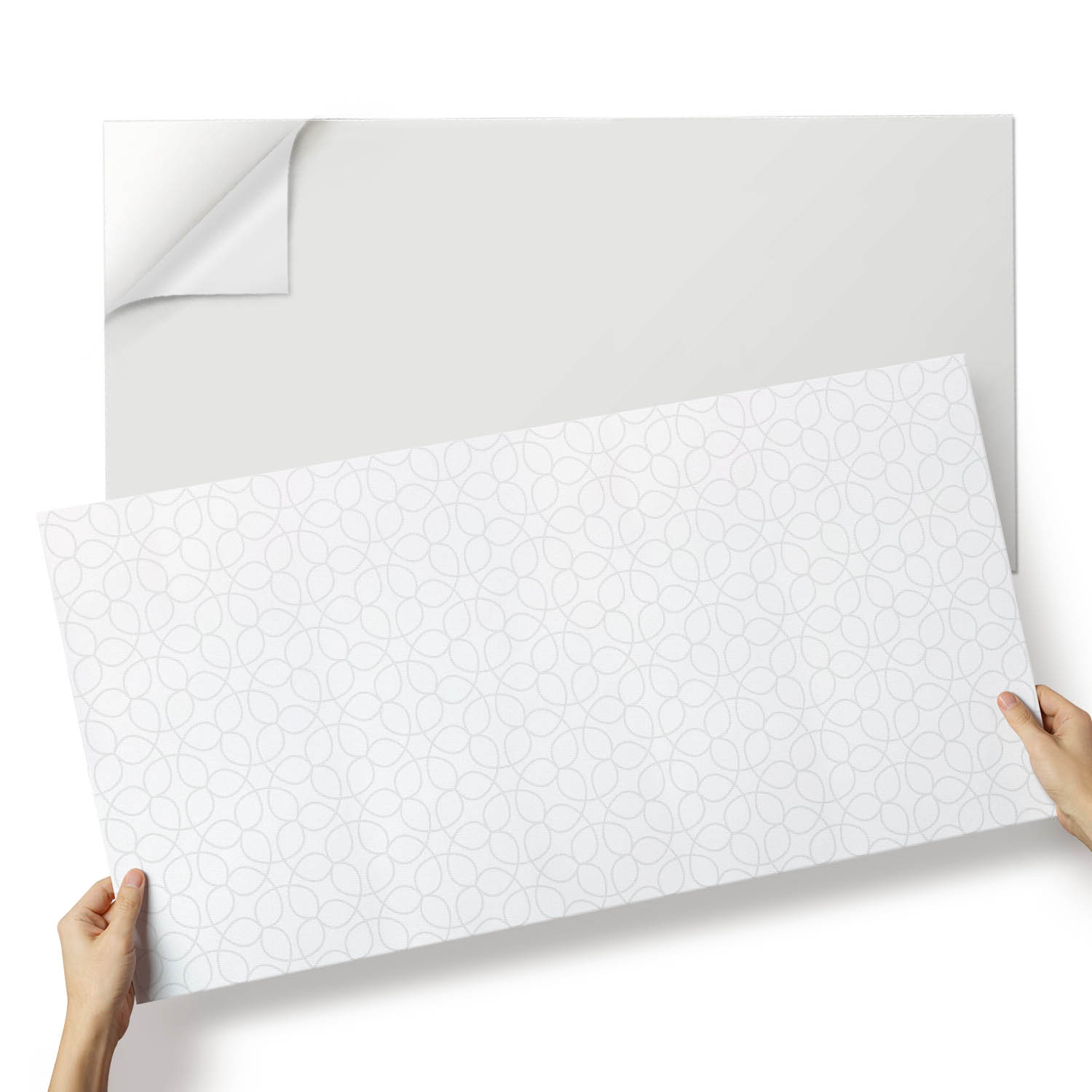 Vinylový nástěnný panel Finezivní kruhy v tlumeném barevném provedení 100 x 50 cm