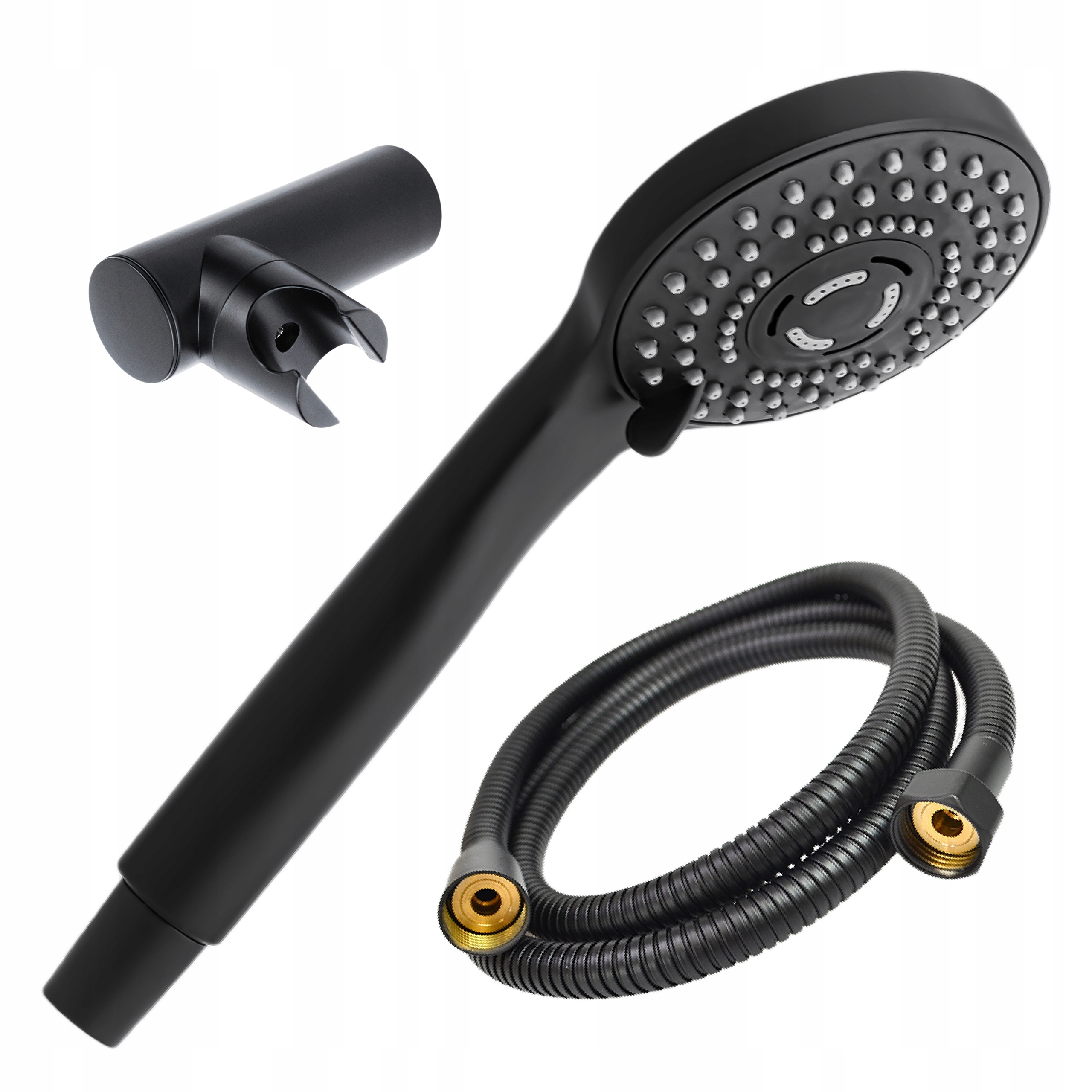 Sprchový set černá hadice, držák sprchová hlavice do kabiny Sotbe