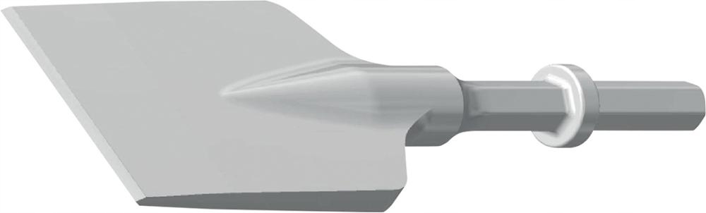 Ploché špachtlové dláto 400 x 125 mm, šestihranná rukojeť S22 x 82 mm