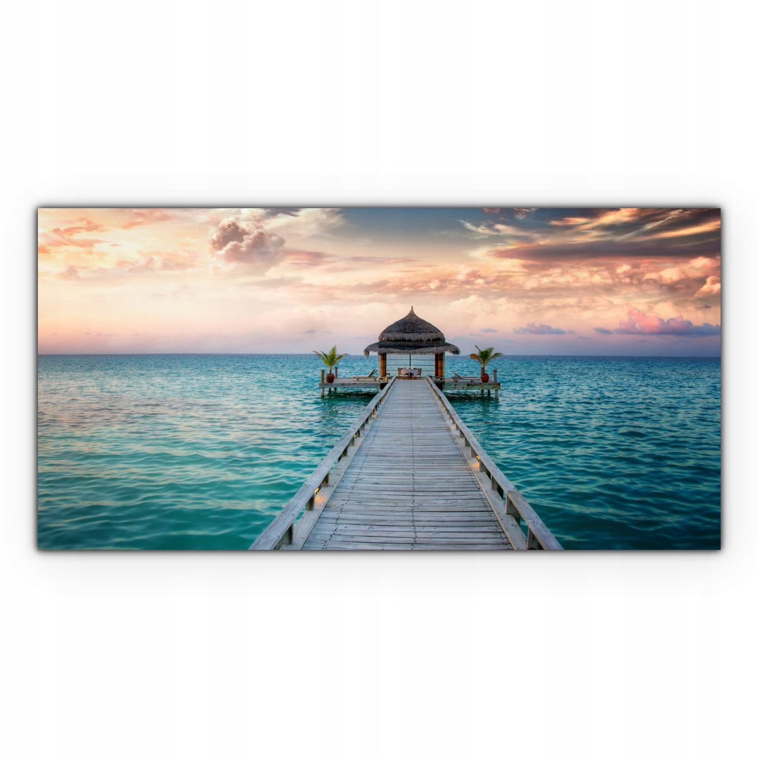 

Canvas do sypialni 140x70 Malediwy Zachód Słońca
