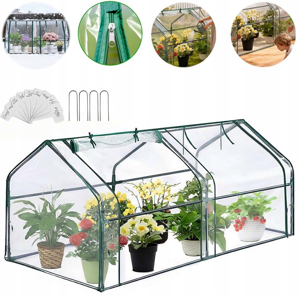 Mini Balkonový Skleník S Rolovacími Dveřmi Na Zip Pro Pvc Zahradu