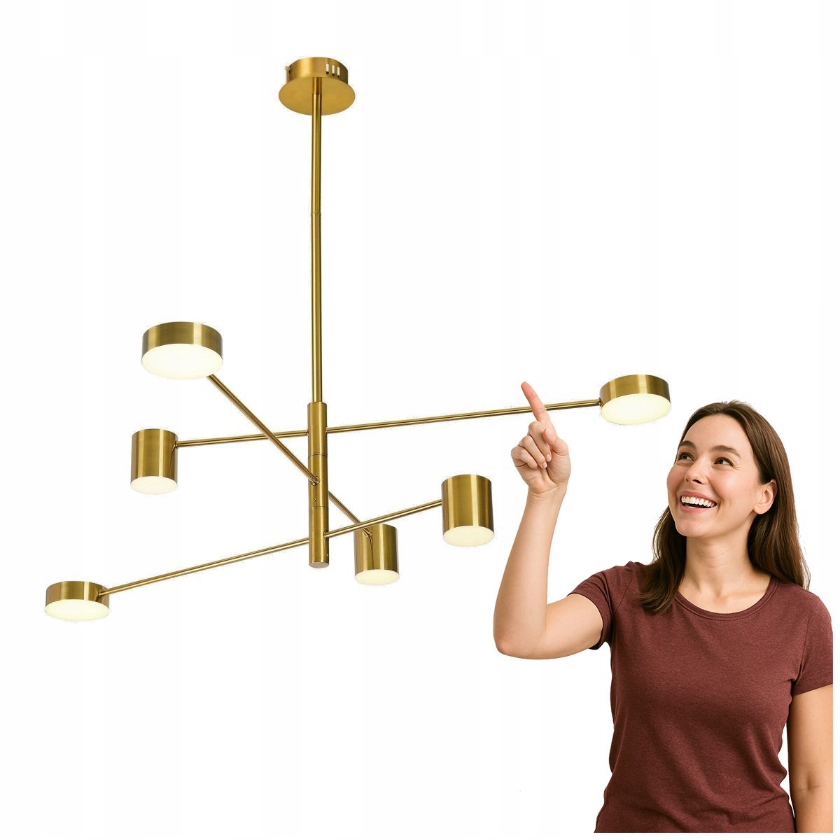 Závesná Led lampa 30W Remdal PND-16374-6-COP-GD-4K Italux