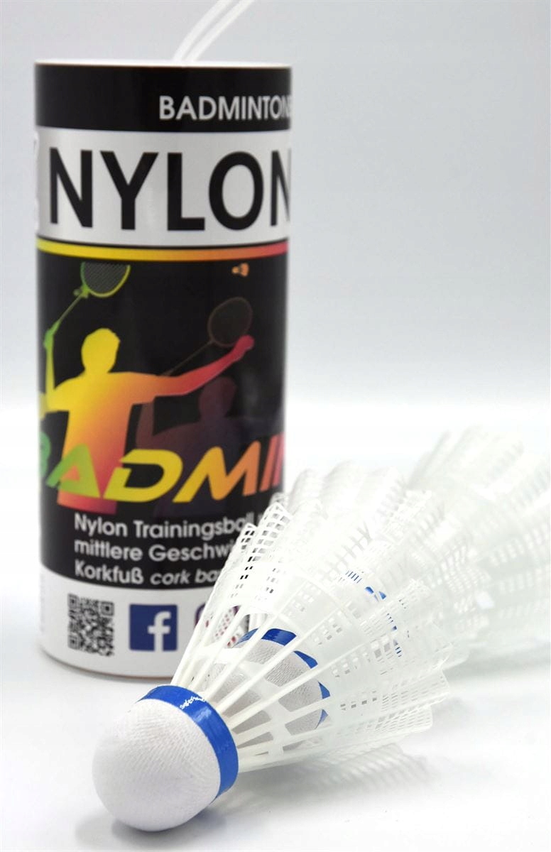 Lotki do badmintona Sunflex Nylon 3xw białe (3 szt