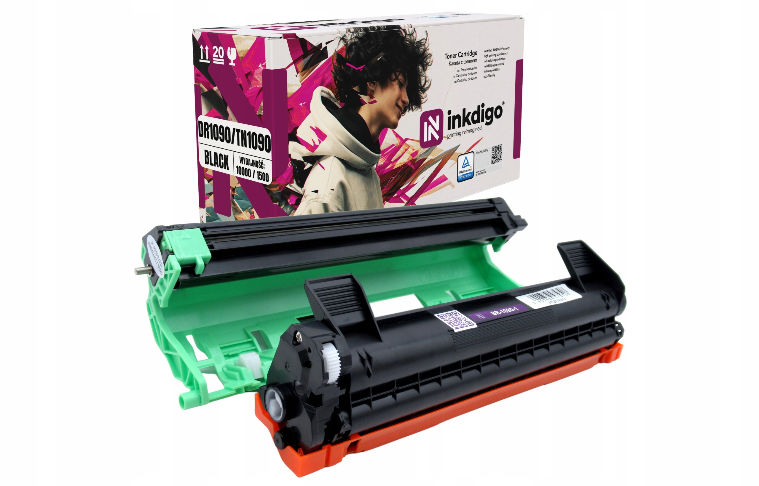 Bęben+toner zamiennik TN1090 / DR1090 do drukarek Brother HL-1222 HL-1223 Producent Inkdigo