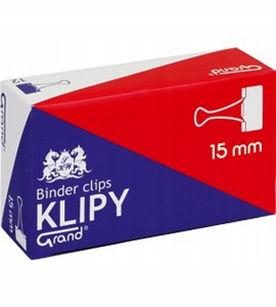 

Grand klipy biurowe r. 15mm 12szt spinacz