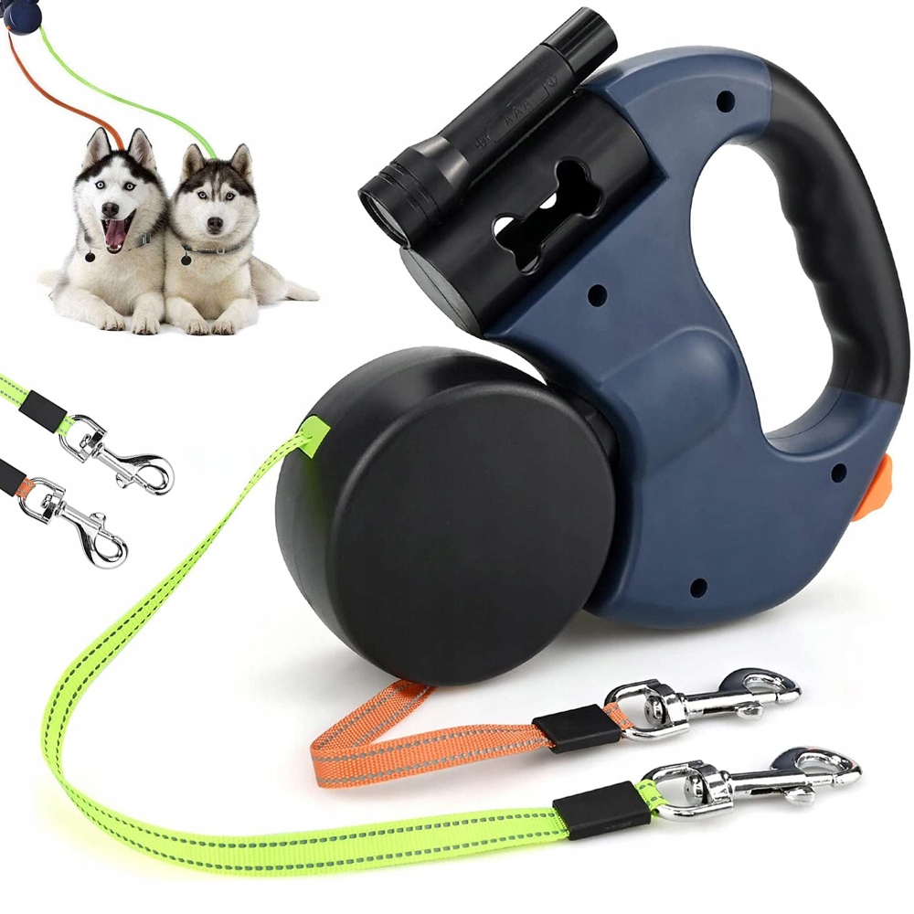 Dvojité Automatické Vodítko 3M Pro Bezpečnost 2 Psů