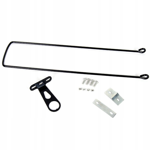 DUŻY KOSZYK ROWEROWY KOSZ DO ROWERU METALOWY PRZEDNI NA STAŁE PRZÓD SIATKA Głębokość produktu 27.5 cm