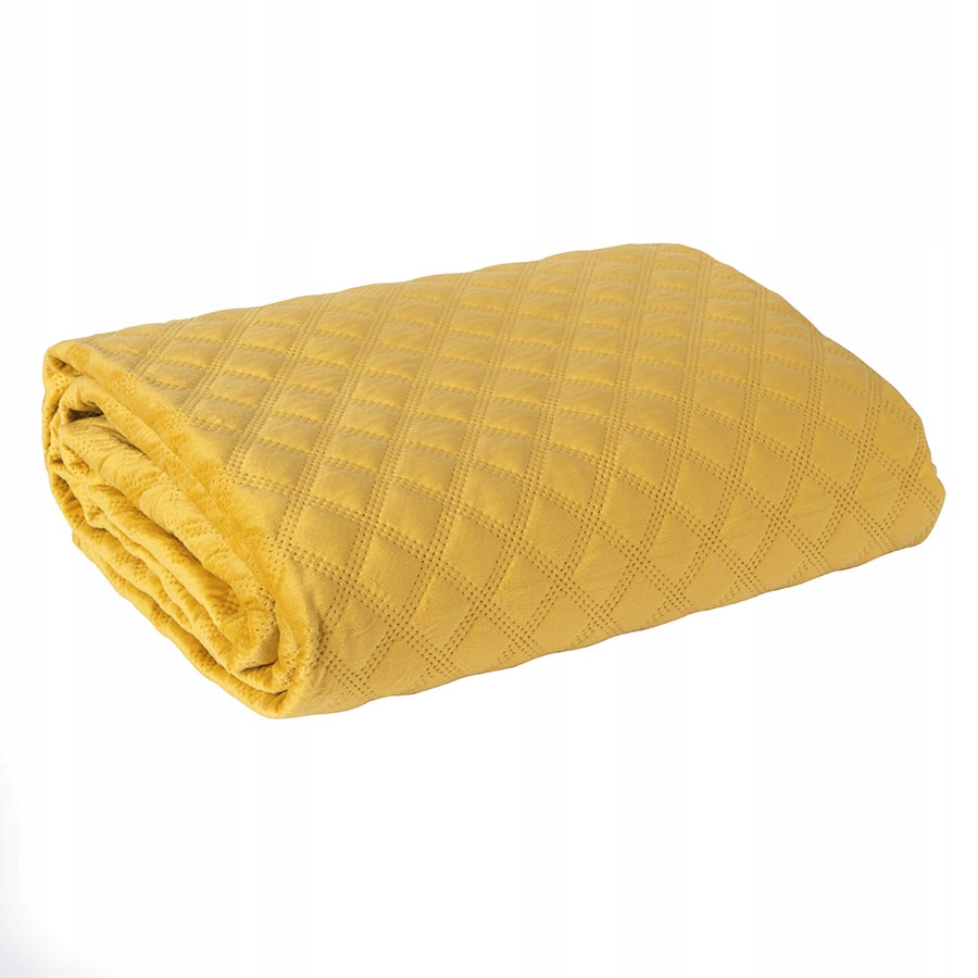 Přehoz na postel Velvi velvet moderní 170x210 019 šafránově žlutá