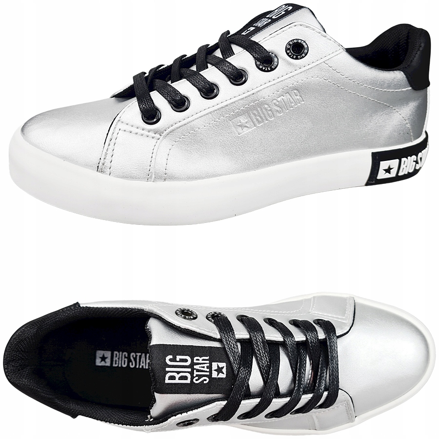 

Trampki Big Star srebrne eko skóra II274034 38