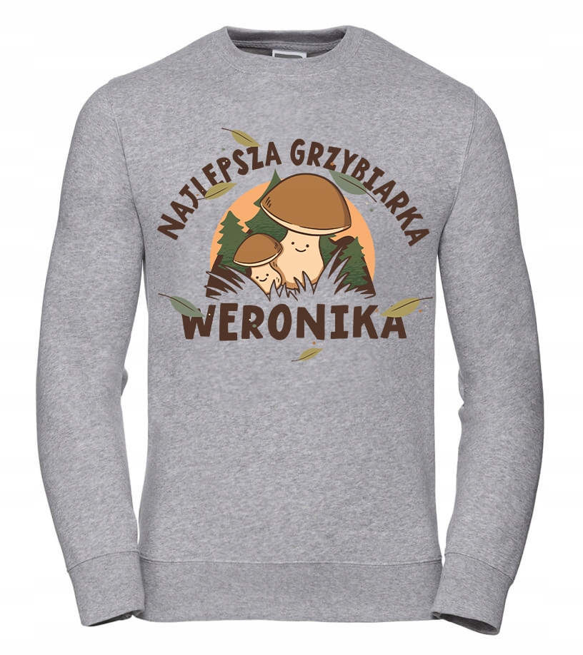 Mikina Nejlepší houbařka [vyberte Si Jméno] XL Šedá