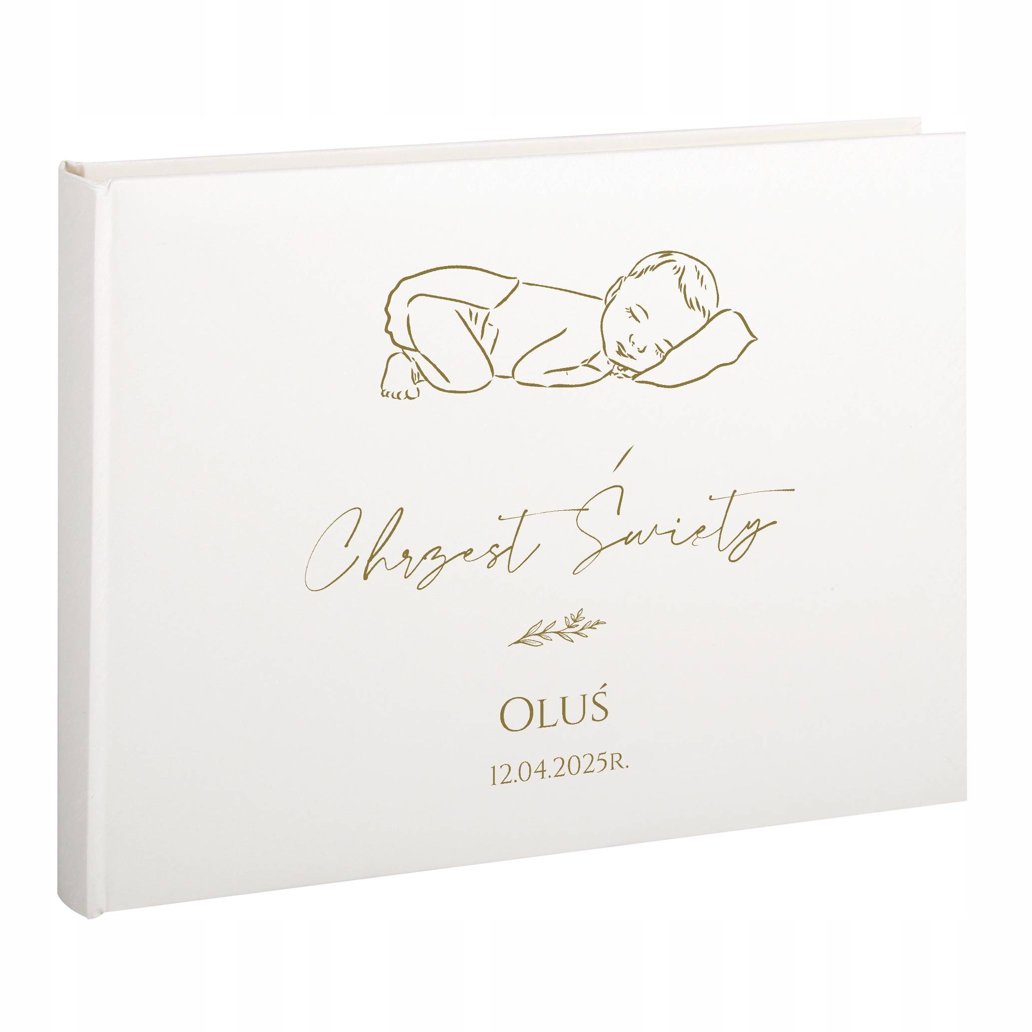 Personalizowany album na zdjęcia dziecka Chrzest 30 czarnych kart