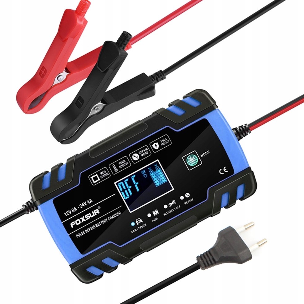 PROSTOWNIK SAMOCHODOWY Do Akumulatorów Ładowarka 12V 24V Funkcja Naprawy Model M2000